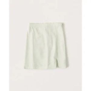 Abercrombie & Fitch Linen Blend Mini Skirt (Cream, Size M)